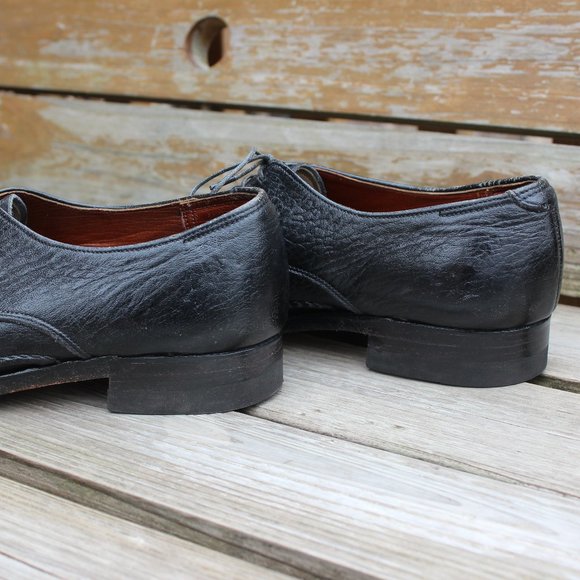 Vintage Dack's Black Prairie Oxhide Leather, Men's 7.5 D, Made in Canada - Picture 5 of 12